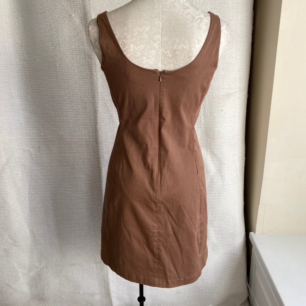 Anthropologie 70s Retro Modern Bow A-Line Dress - Picture 5 of 8